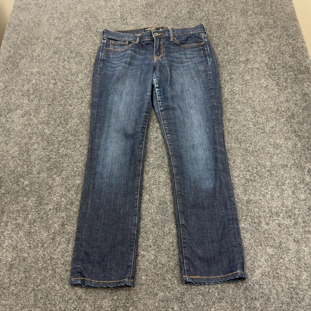 Lucky Brand Jeans Womens 6 Blue Denim Sweet N Straight Mid Rise Casual Classic